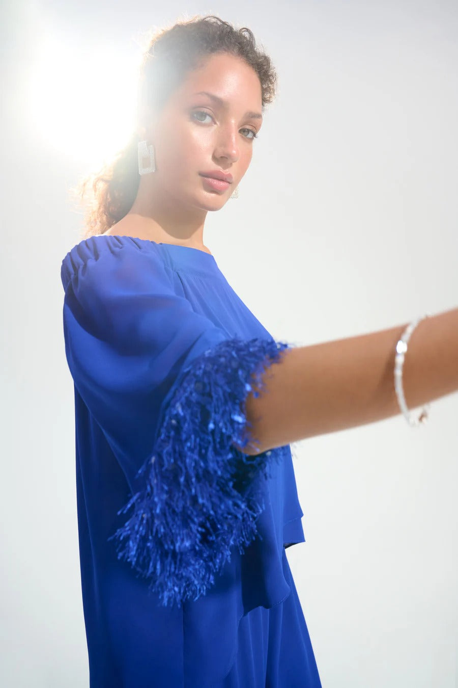 Blusa Off Shoulder Azul Rey – Joseph Ribkoff 261717