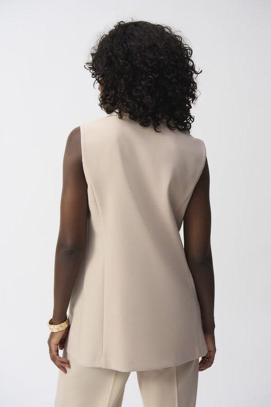 Blazer Largo sin Mangas en Beige - Joseph Ribkoff 251264