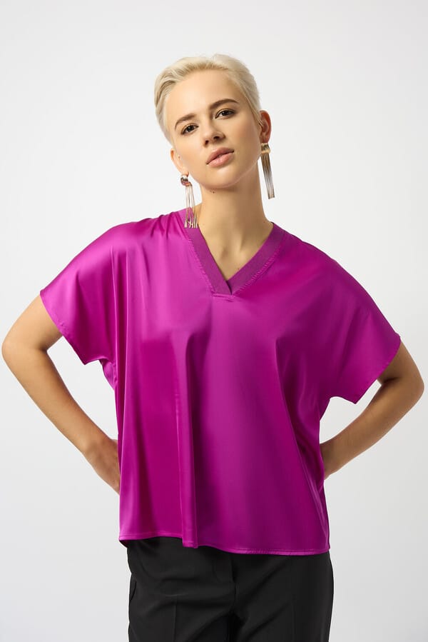 Blusa Satín Fucsia-Joseph Ribkoff 253921