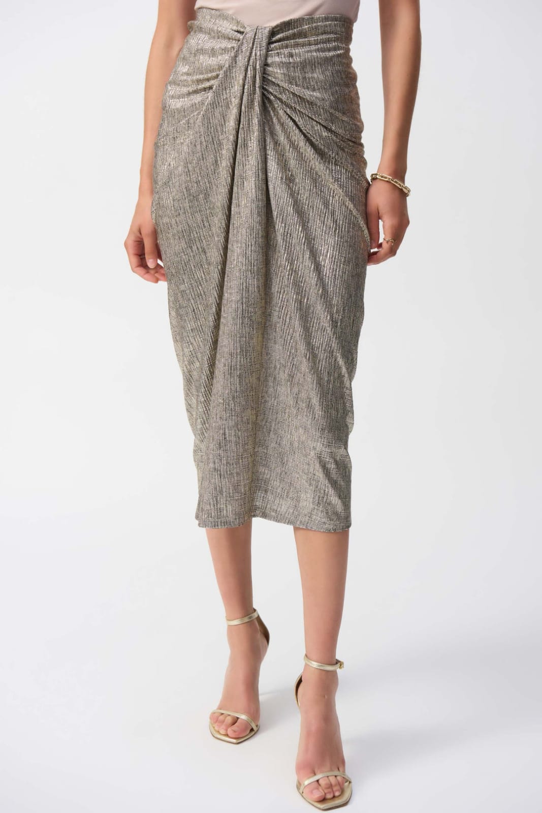 Falda Draped Metallic - Joseph Ribkoff 251283