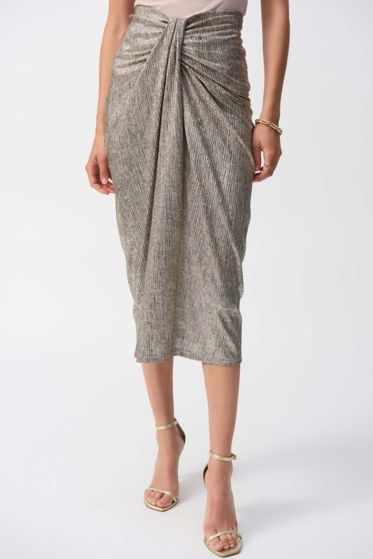 Falda Draped Metallic - Joseph Ribkoff 251283