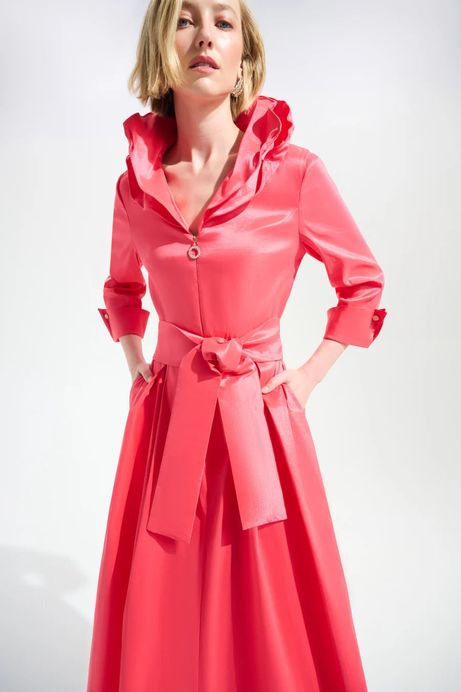 Vestido Midi Coral Satinado – Joseph Ribkoff 261719