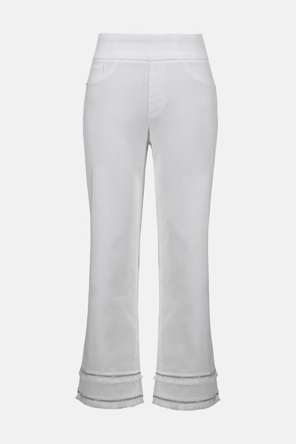 Jean Blanco con Dobladillo Desflecado – Chic y Contemporáneo