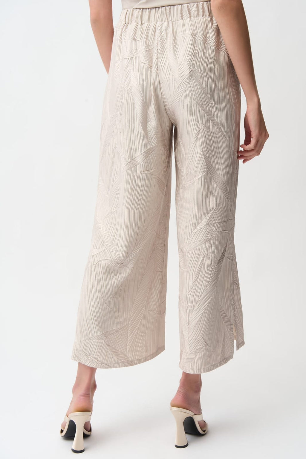 Pantalón Palazzo Beige Texturizado - Joseph Ribkoff 261161