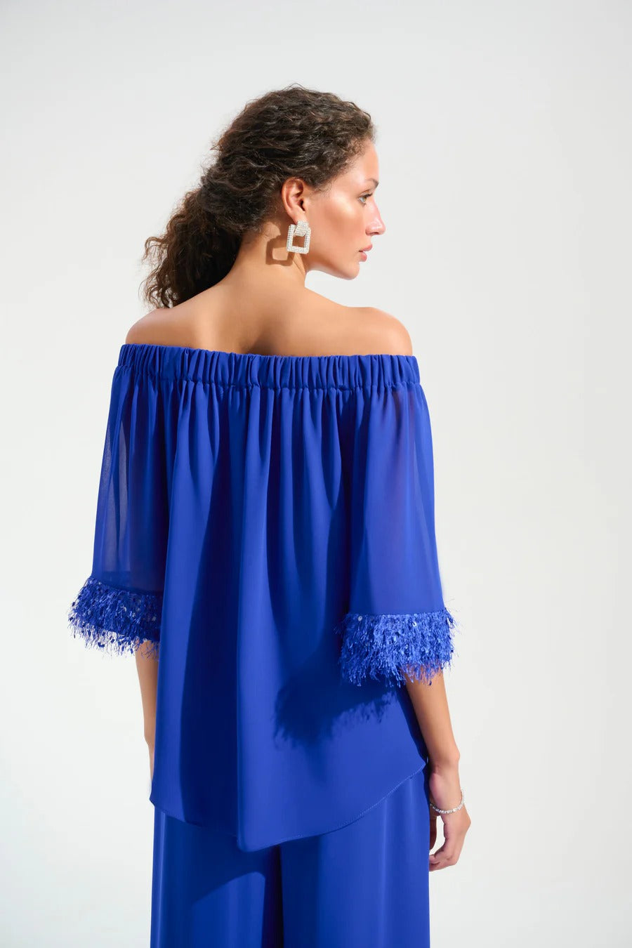 Blusa Off Shoulder Azul Rey – Joseph Ribkoff 261717