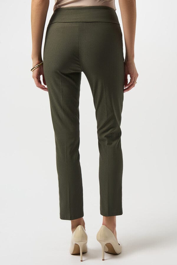 Pantalón Recto Verde Olivo con Botones – Joseph Ribkoff 253161