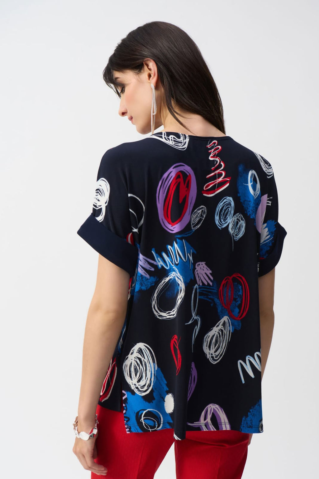 Blusa Abstract Prints - Joseph Ribkoff 251132