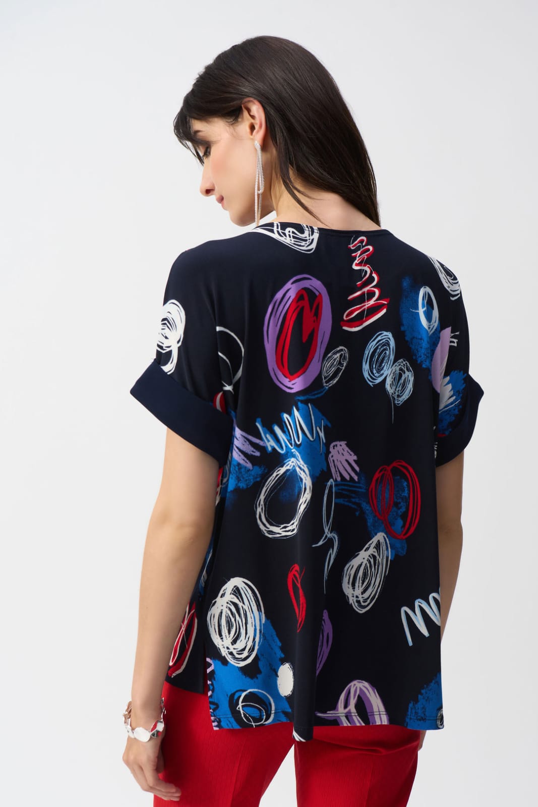 Blusa Abstract Prints - Joseph Ribkoff 251132
