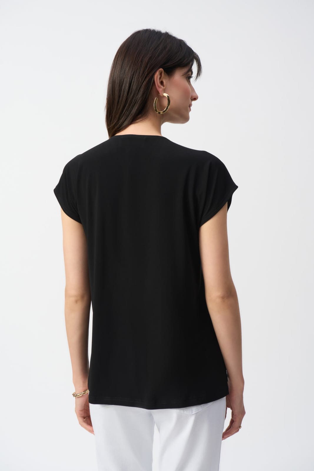 Blusa con Estampado Abstracto y Cierre Frontal – Joseph Ribkoff 251248