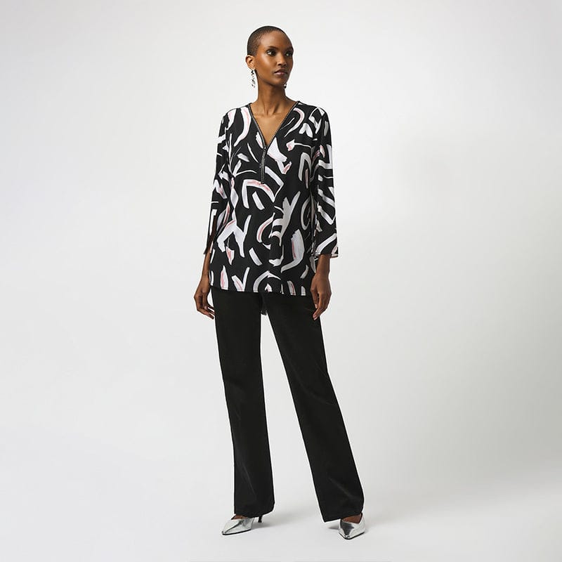 Blusa Abstract Zipper – Joseph Ribkoff 253224