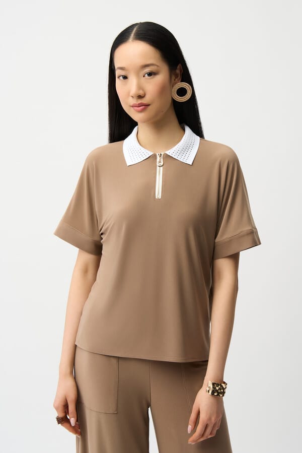Blusa Polo Camel – Joseph Ribkoff 261164