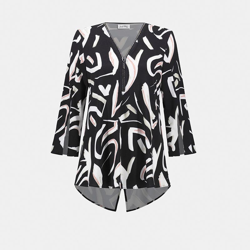 Blusa Abstract Zipper – Joseph Ribkoff 253224