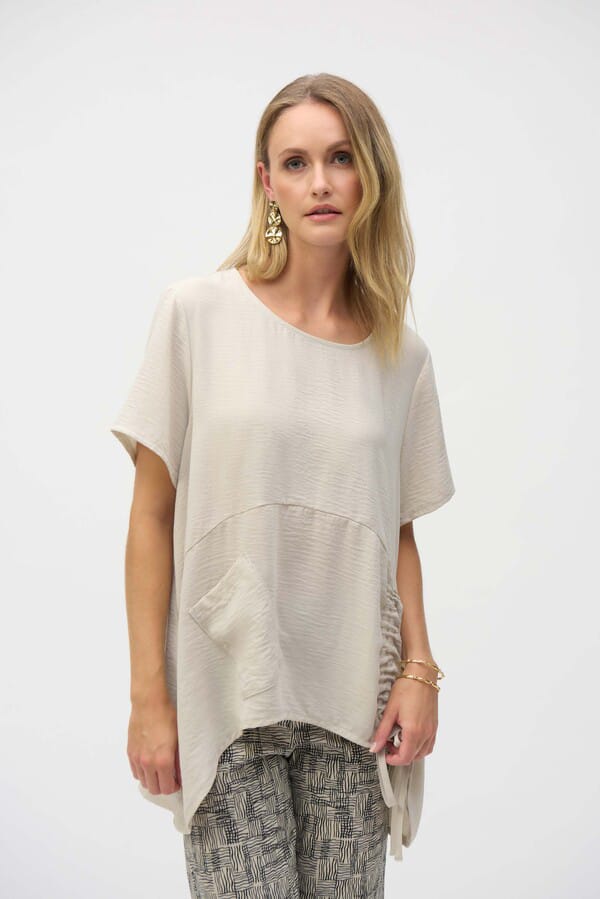 Blusa Square Fit Beige de Gasa – Joseph Ribkoff 252071
