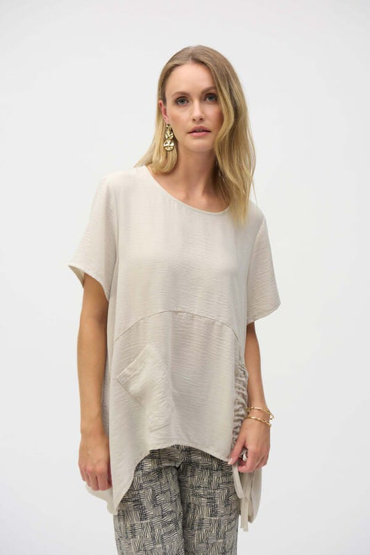 Blusa Square Fit Beige de Gasa – Joseph Ribkoff 252071