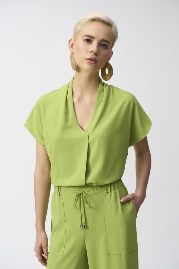 Blusa V-Neck Fresh Green - Joseph Ribkoff 251087