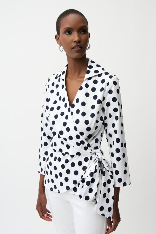 Blusa Cruzada Lunares - Joseph Ribkoff 261118