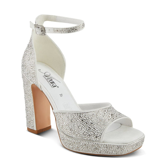 Sandalia de Tacón Alto con Plataforma y Brillo – AZURA