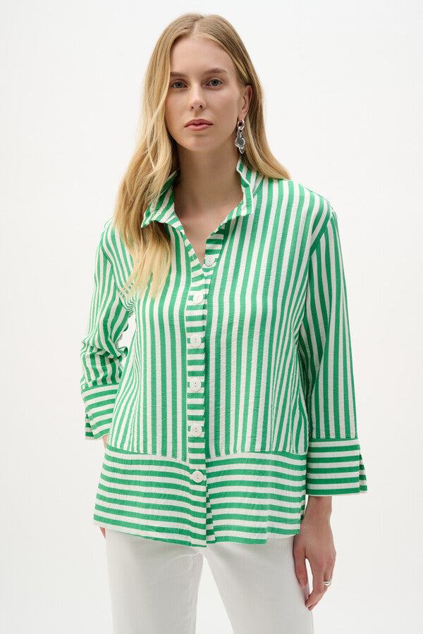 Camisa de Rayas Verde – Joseph Ribkoff 262212