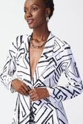 Saco Abstract White & Navy – Joseph Ribkoff 241034