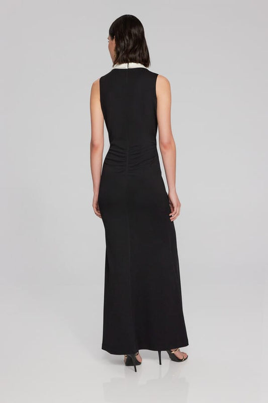 Vestido Largo Bicolor con Volantes Joseph Ribkoff - 241712
