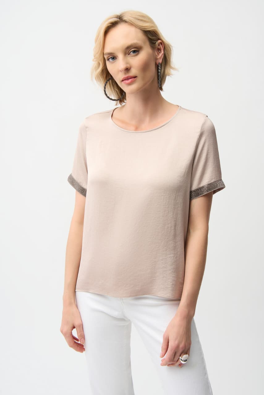 Blusa Satinada Beige  Joseph Ribkoff - 261116