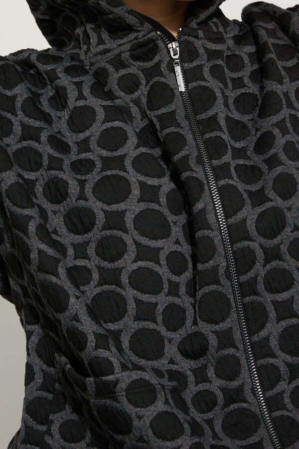 Sudadera Hoodie Black Circles – Joseph Ribkoff 223002