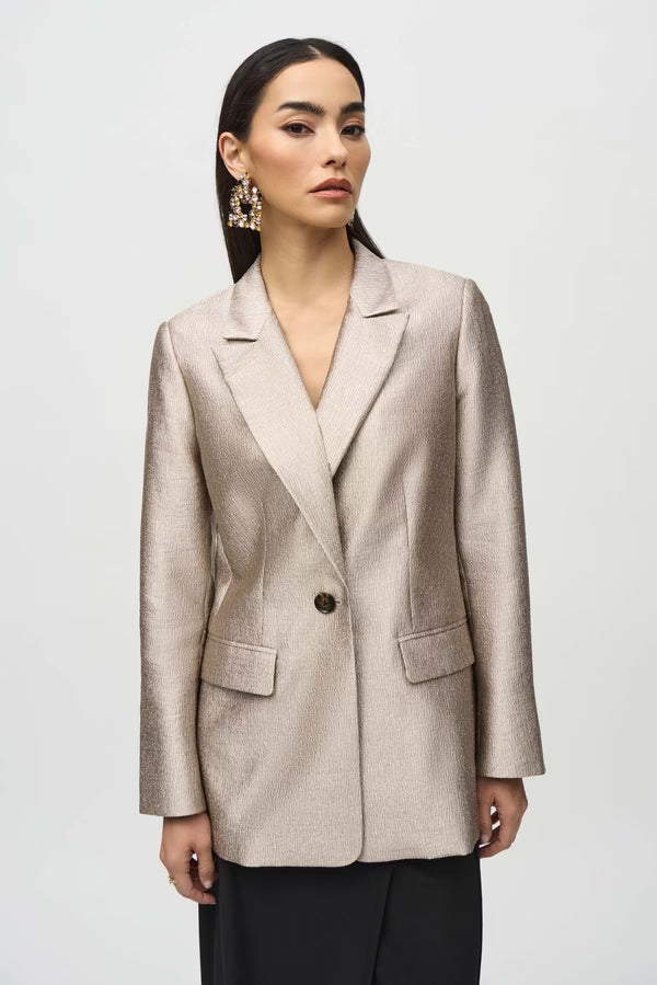 Blazer Dorado Metalizado – Elegancia Protagonista