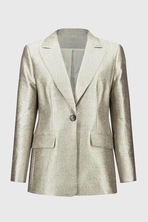 Blazer Dorado Metalizado – Elegancia Protagonista