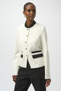 Saco Blanco con Detalles en Negro – Joseph Ribkoff 254922