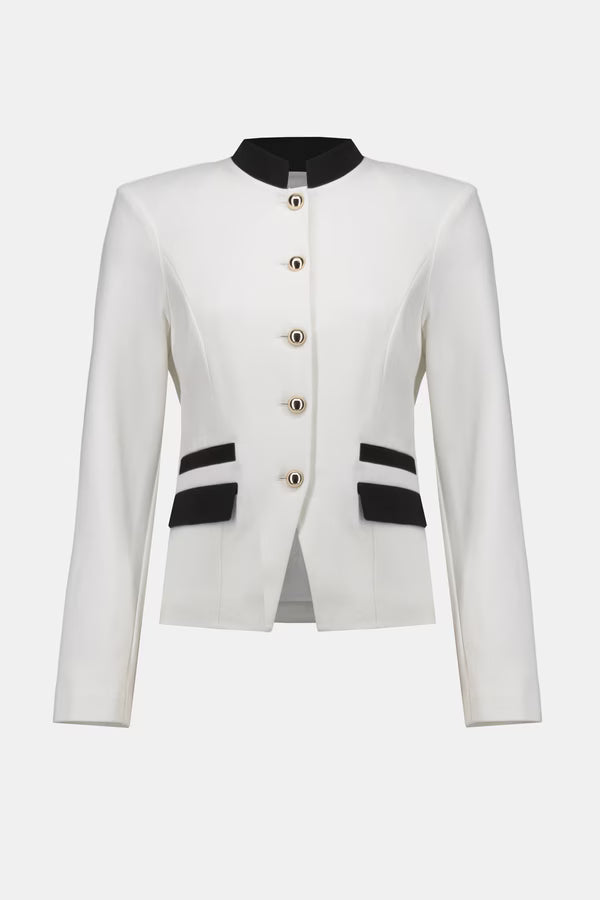 Saco Blanco con Detalles en Negro – Joseph Ribkoff 254922