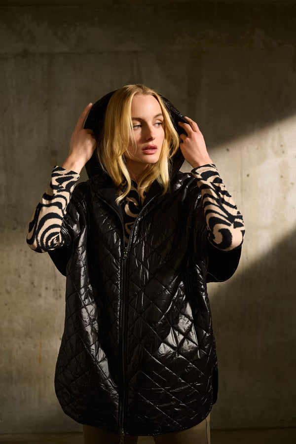 Chaleco Acolchado Black Oversize – Joseph Ribkoff 243906