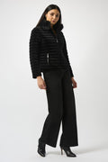 Chaqueta Acolchada Black con Cuello de Pelo – Joseph Ribkoff 253928