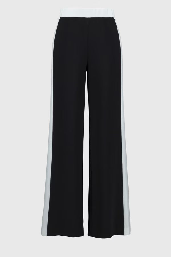 Pantalón Wide Leg Negro con Contraste – Joseph Ribkoff 251059