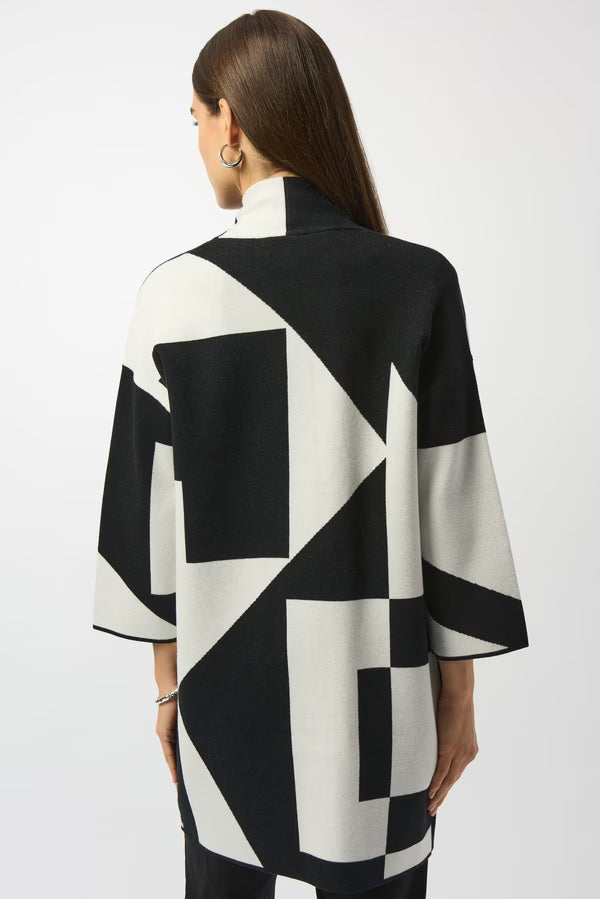 Cardigan Geométrico Black & Ivory – Joseph Ribkoff 253901
