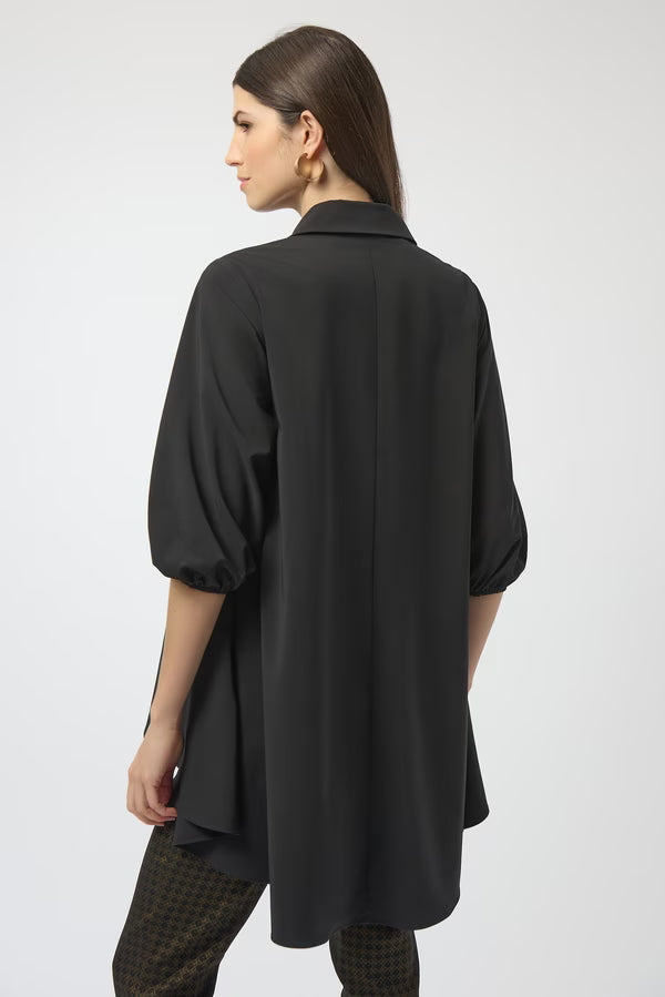 Blusa Camisera Negra Asimétrica – Joseph Ribkoff 254066