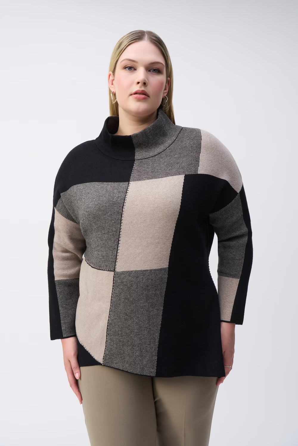 Suéter Patchwork Multicolor – Diseño Artístico y Elegancia Moderna 243944