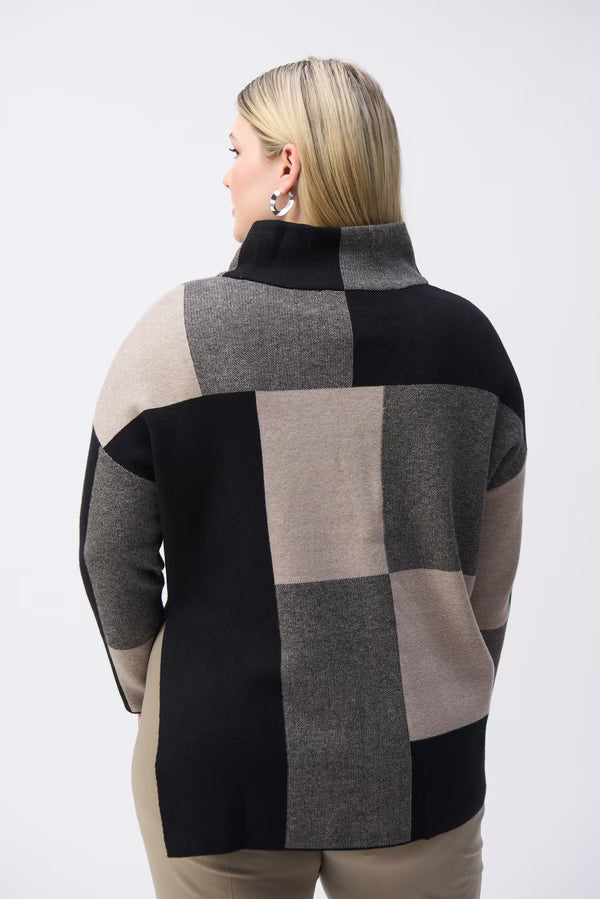 Suéter Patchwork Multicolor – Diseño Artístico y Elegancia Moderna 243944