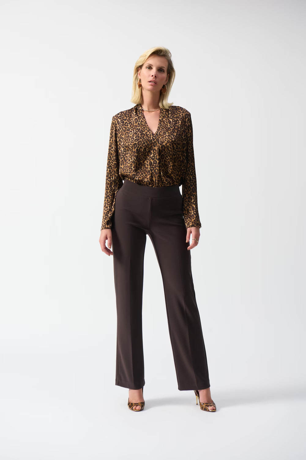 Blusa Joseph Ribkoff Animal Print – Sofisticación Salvaje