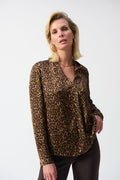 Blusa Joseph Ribkoff Animal Print – Sofisticación Salvaje