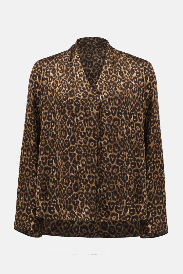 Blusa Joseph Ribkoff Animal Print – Sofisticación Salvaje