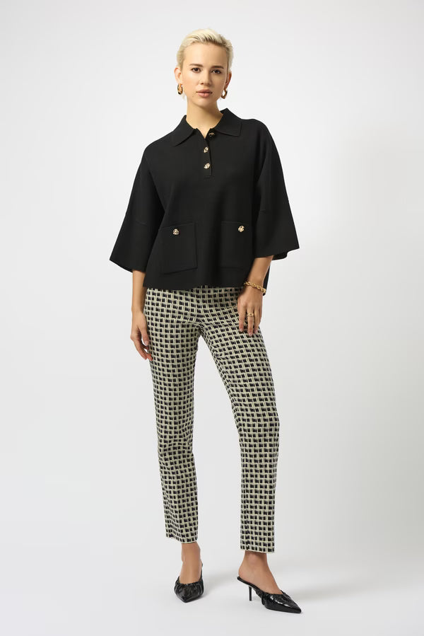 Blusa Tipo Polo Marfil – Elegancia Minimal Chic