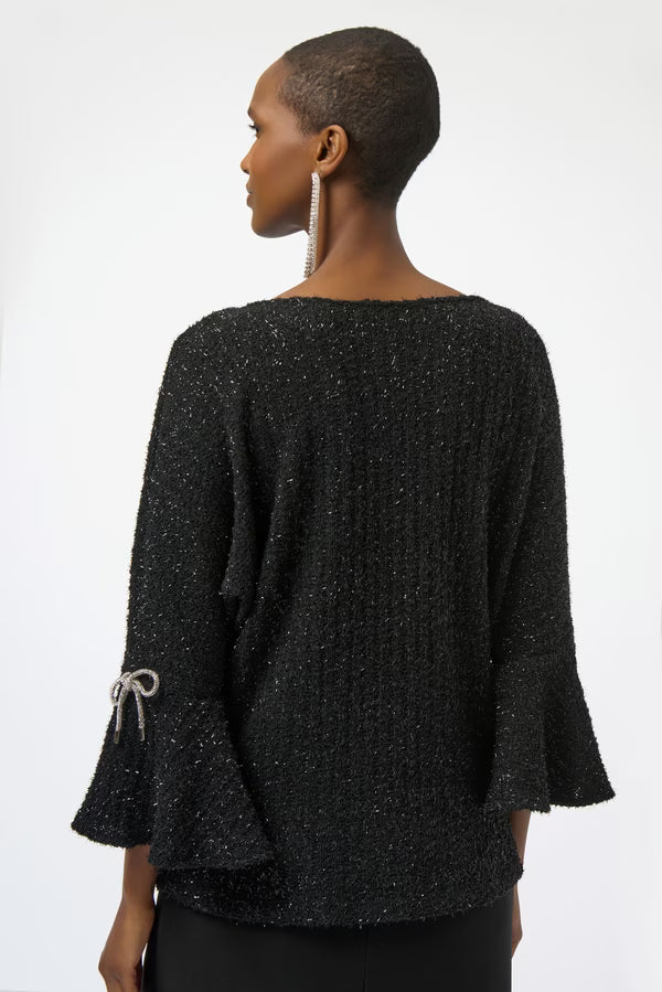 Blusa Negra con Brillo Sutil – Joseph Ribkoff 254098