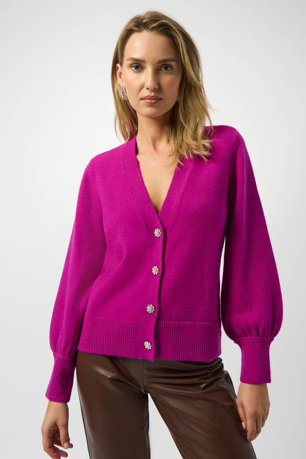 Cárdigan Fucsia con Botones  – Joseph Ribkoff 253906