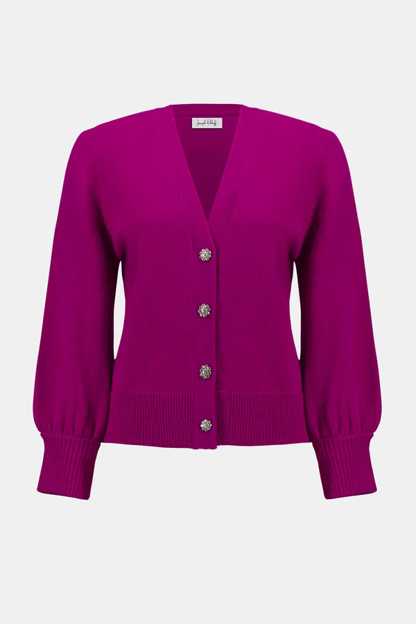 Cárdigan Fucsia con Botones  – Joseph Ribkoff 253906
