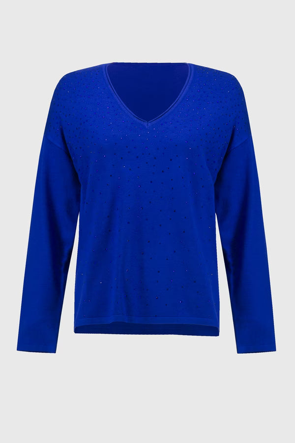 Blusa Joseph Ribkoff Azul Zafiro – Elegancia Atemporal