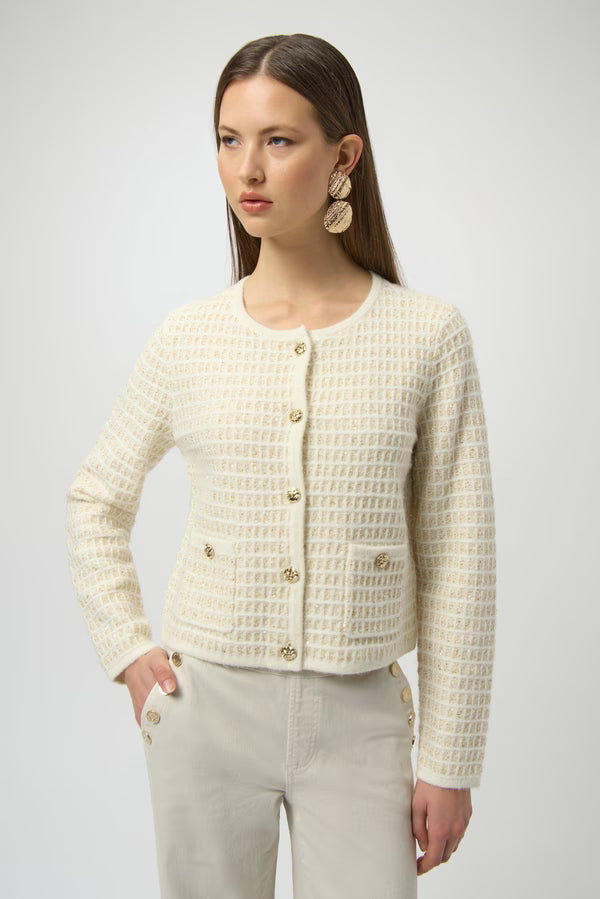 Blazer Corto Texturizado Marfil – Joseph Ribkoff 254938