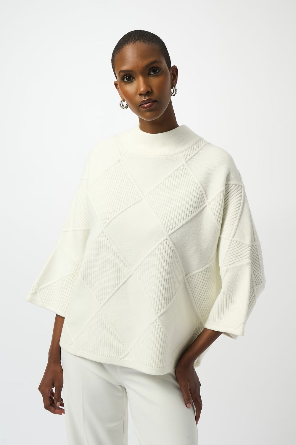 Suéter Tejido Geométrico – Elegancia Atemporal